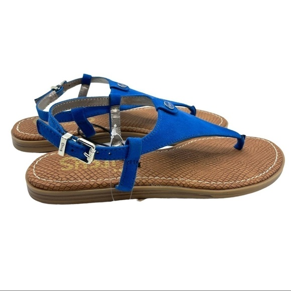 NWT Circus by Sam Edelman Cassandra Blue Thong Ankle Strap Sandals Size 5/6 - Picture 3 of 9